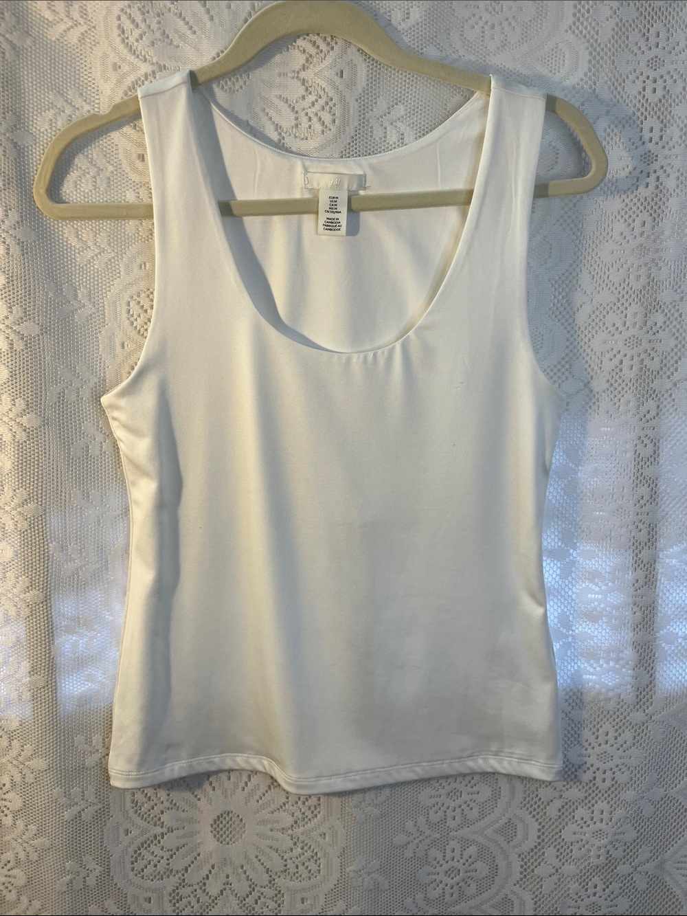 H&M lux scoop neck lined tank NWOT M